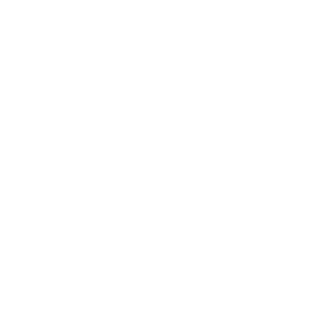 A white icon of a person riding a bike very fast